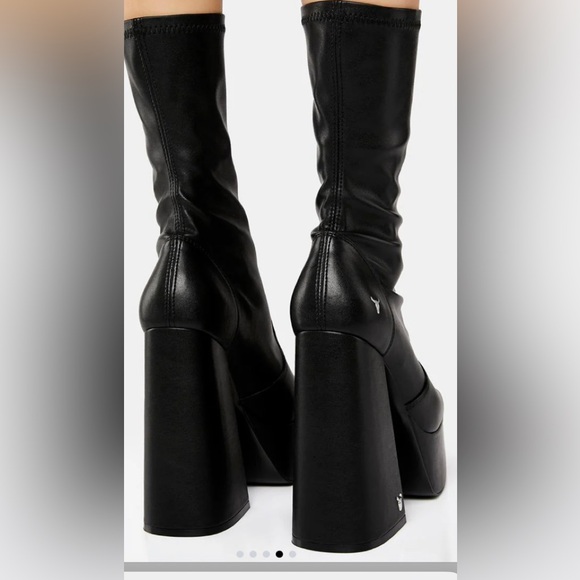 Windsor Smith AngelZ Elegant Black Platform Boots size 7 - Picture 9 of 15
